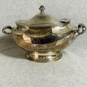 VTG Victorian American Wilcox Silver Plate Co. Large Bowl with Lid